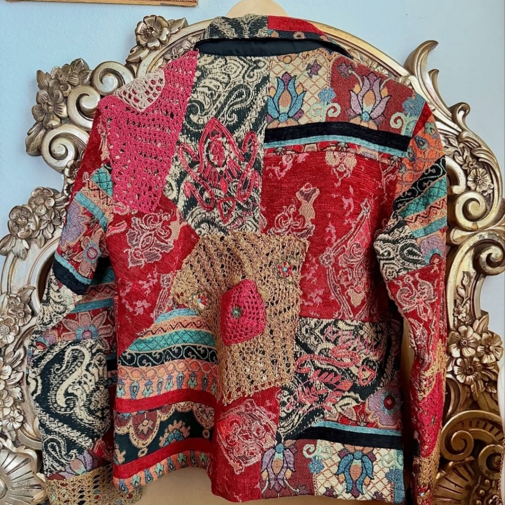 Chicos' Patchwork Multicolor Jacket - image 2